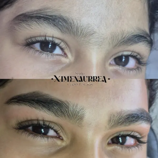 Depilación y diseño de cejas femeninas con cera en Studio Ximena Urrea